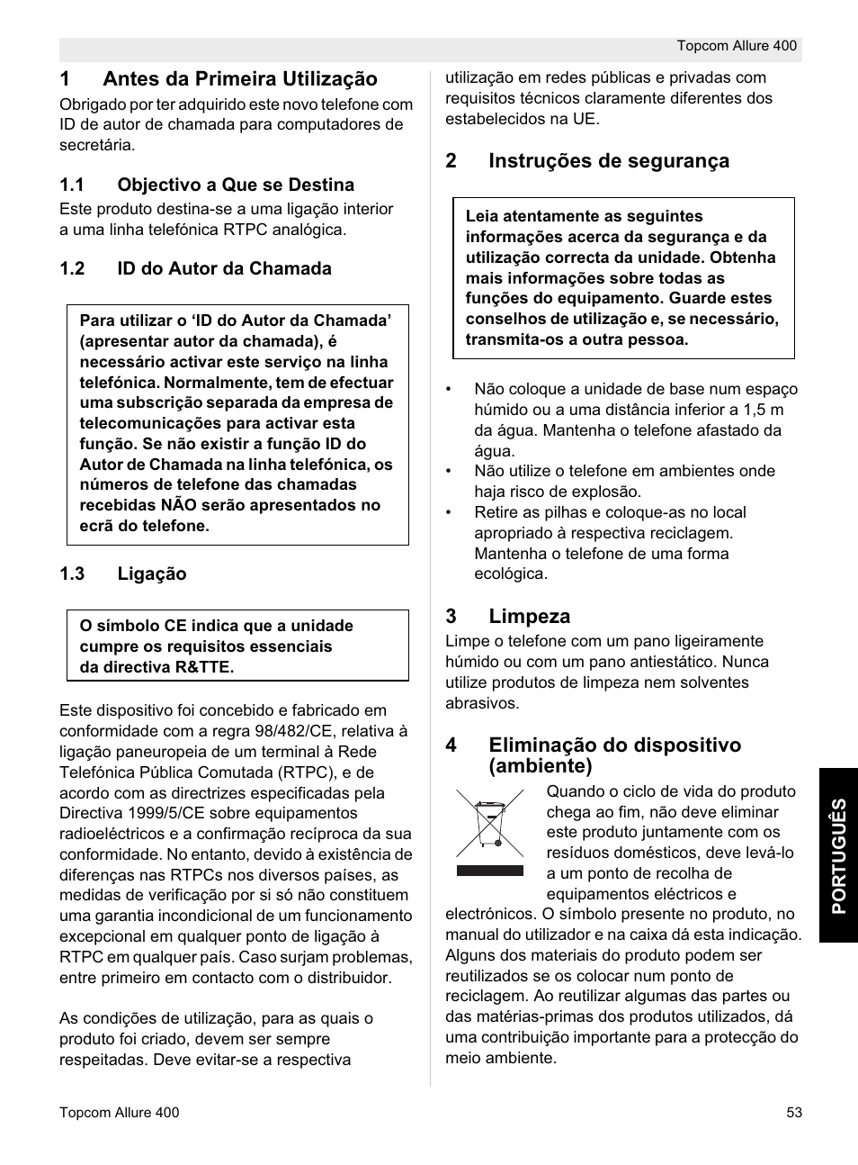 Topcom Allure 400 User Manual | Page 53 / 80