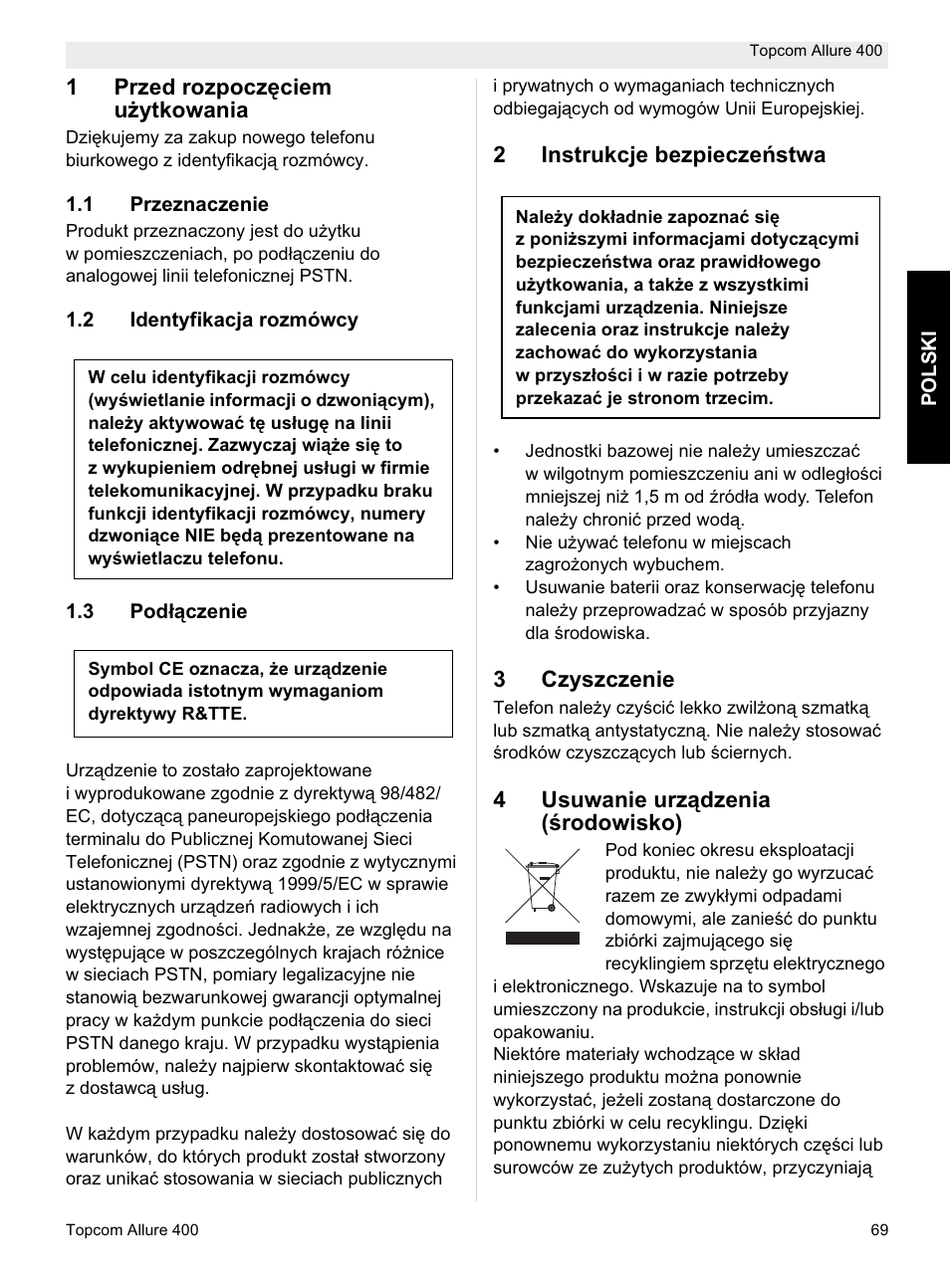 Topcom Allure 400 User Manual | Page 69 / 80