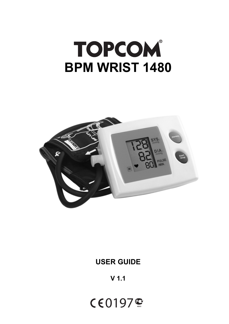 Topcom BPM Wrist 1480 User Manual | 12 pages