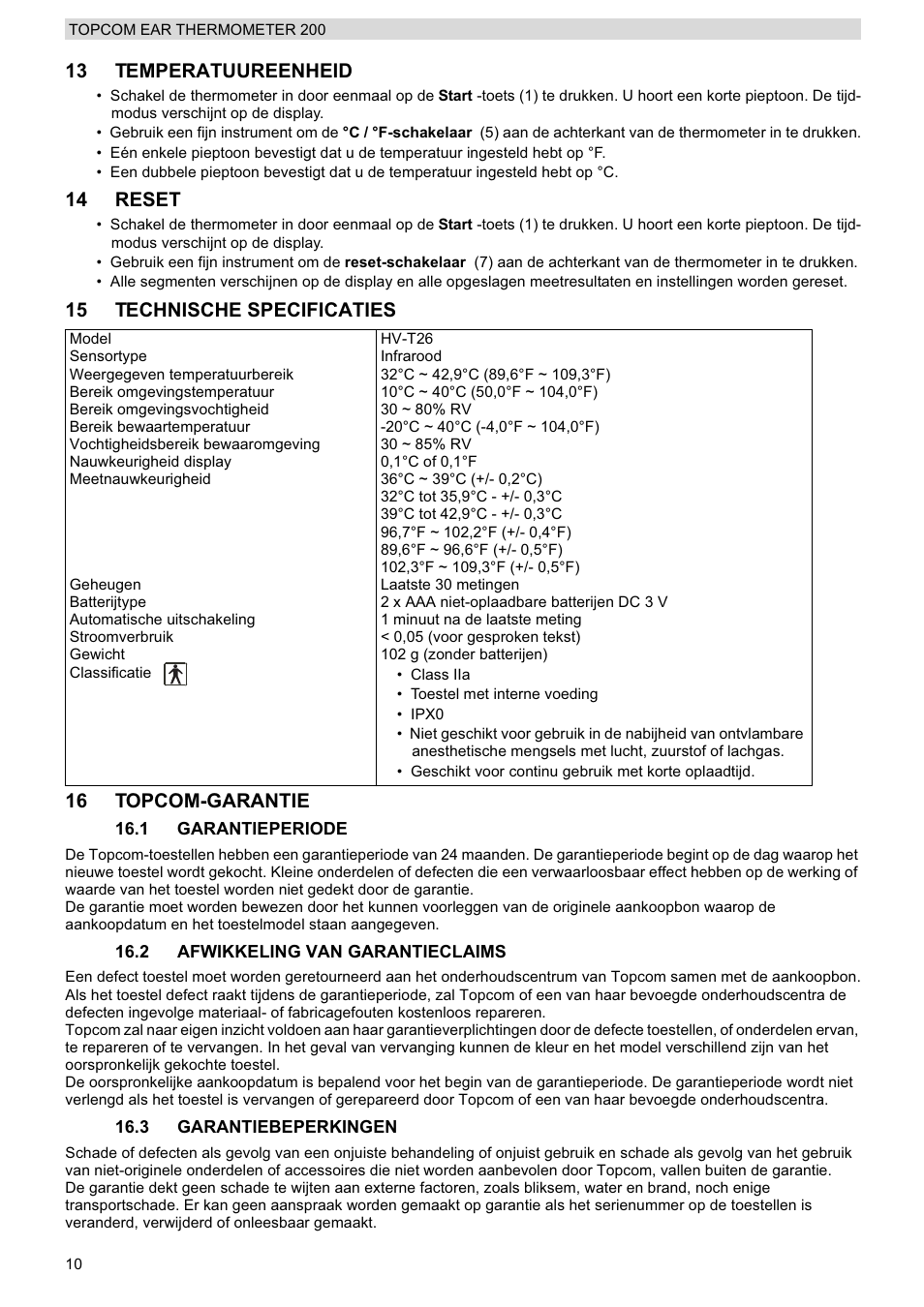 Topcom 200 User Manual | Page 10 / 88