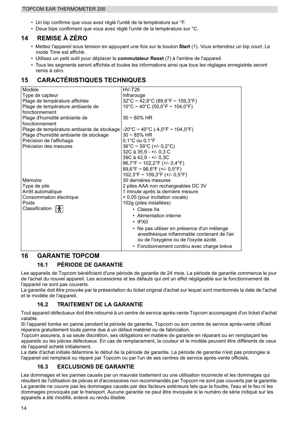 Topcom 200 User Manual | Page 14 / 88