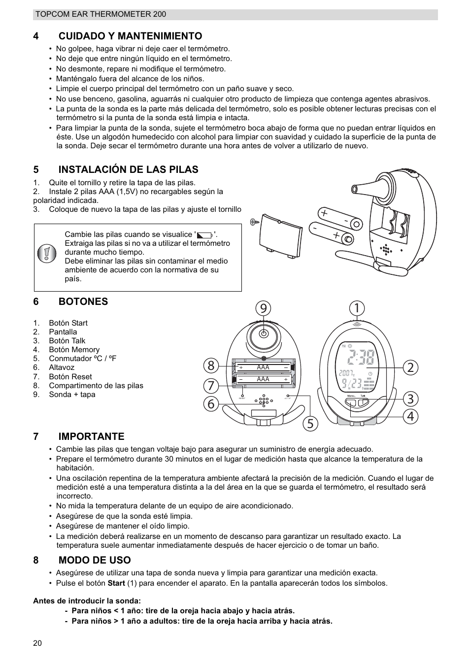 Topcom 200 User Manual | Page 20 / 88