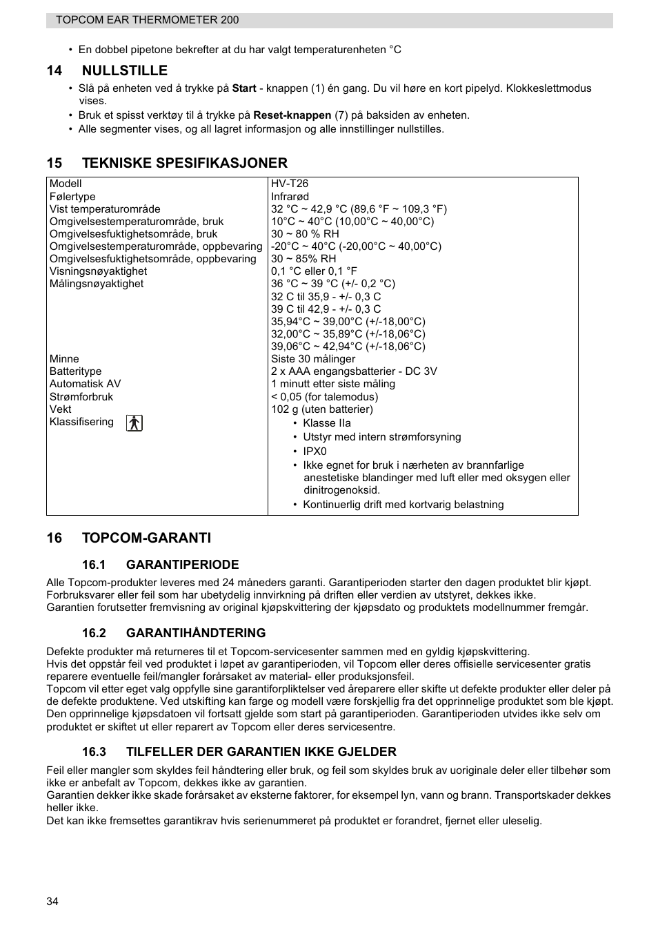 Topcom 200 User Manual | Page 34 / 88