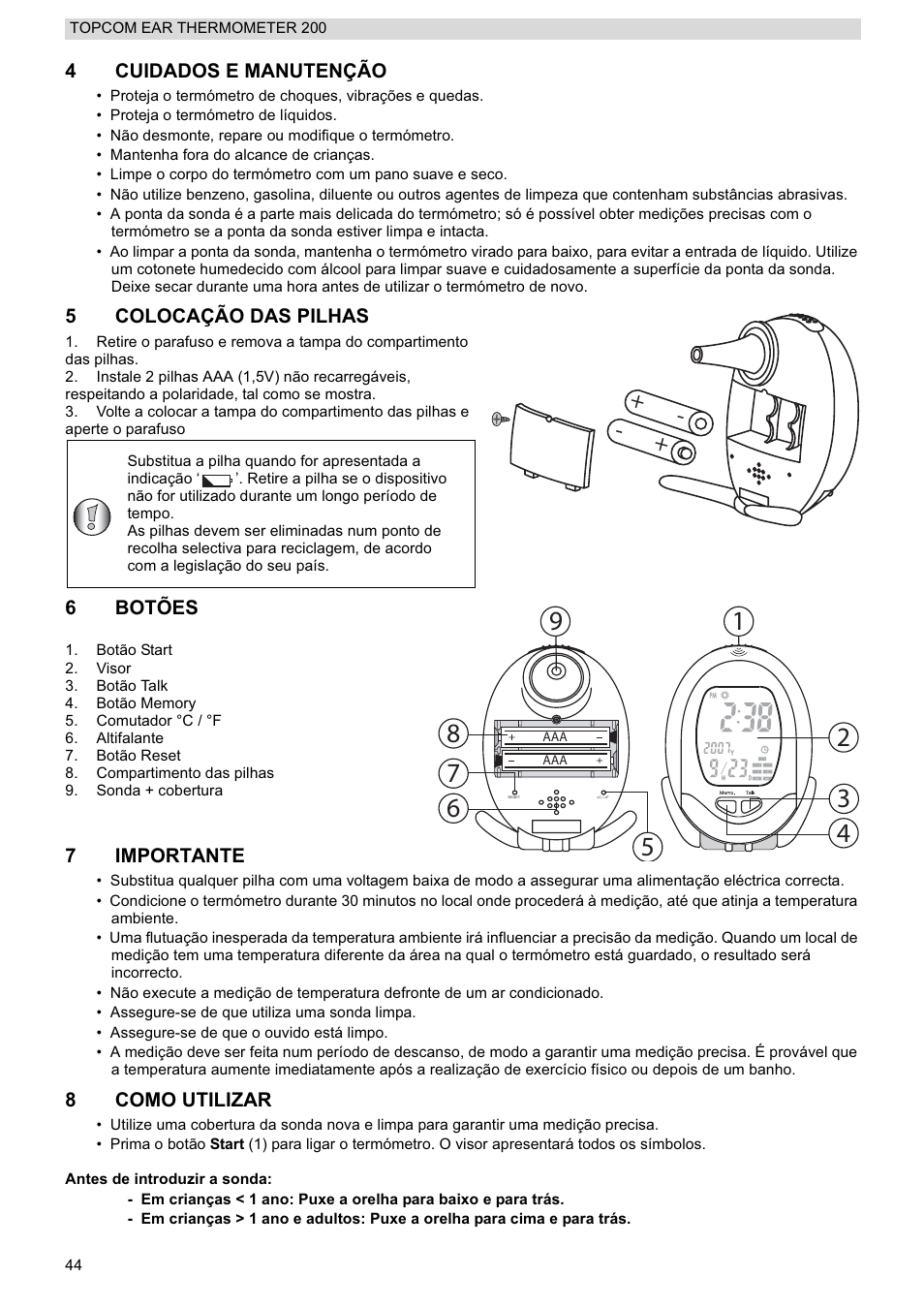 Topcom 200 User Manual | Page 44 / 88