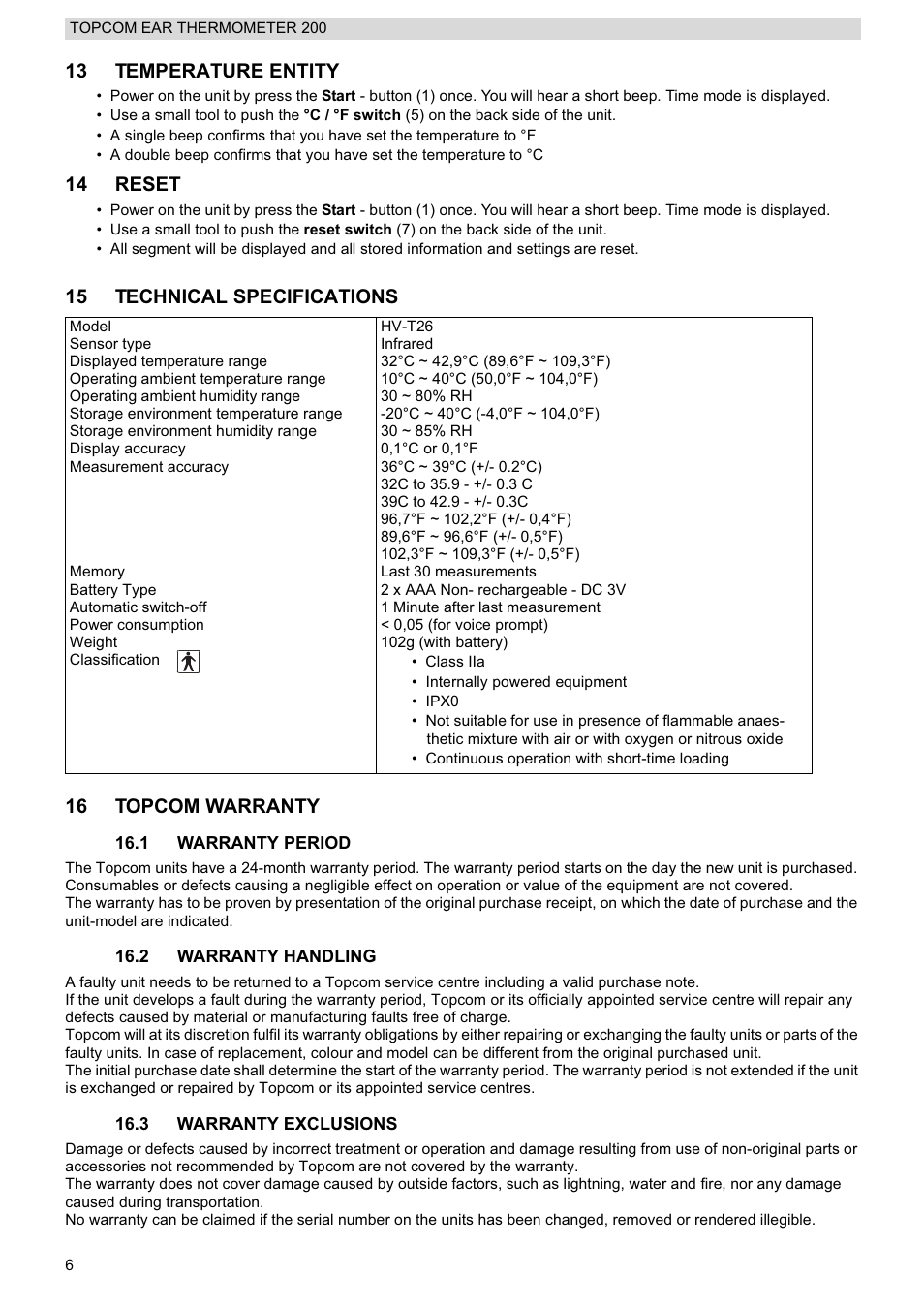 Topcom 200 User Manual | Page 6 / 88