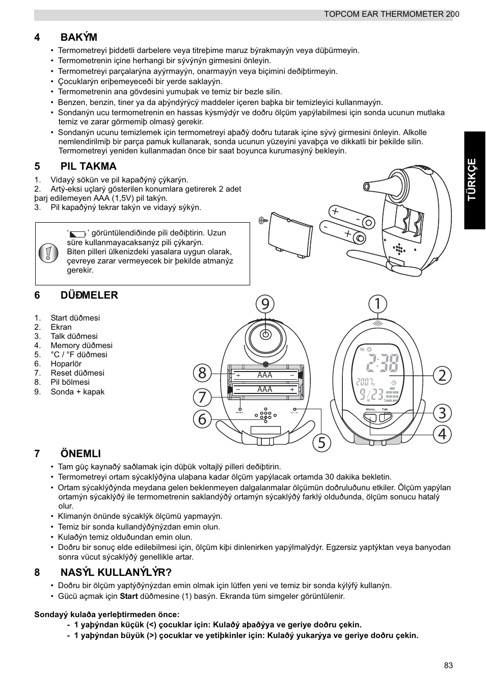 Topcom 200 User Manual | Page 83 / 88