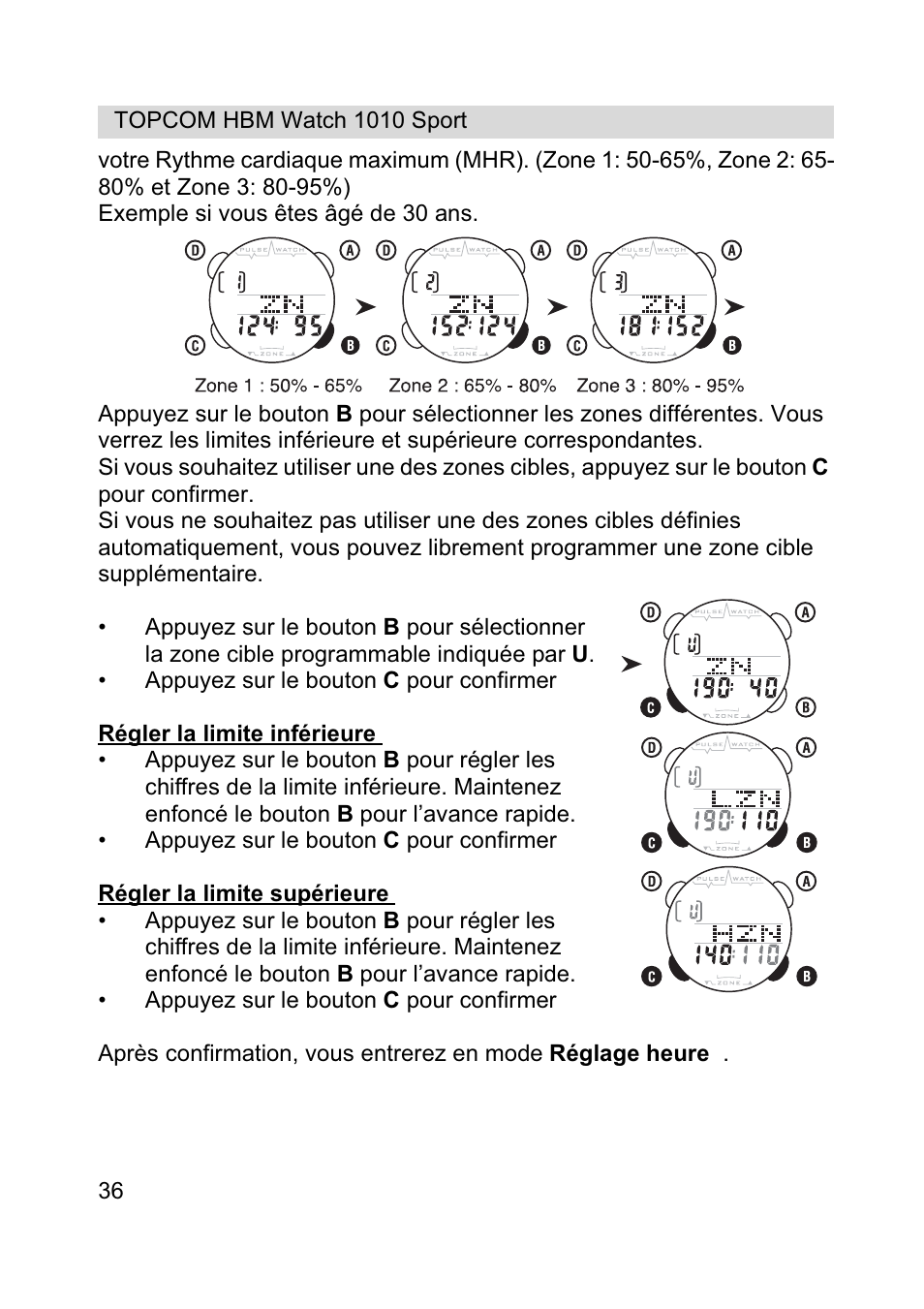 Topcom HBM Watch 1010 Sport User Manual | Page 36 / 132
