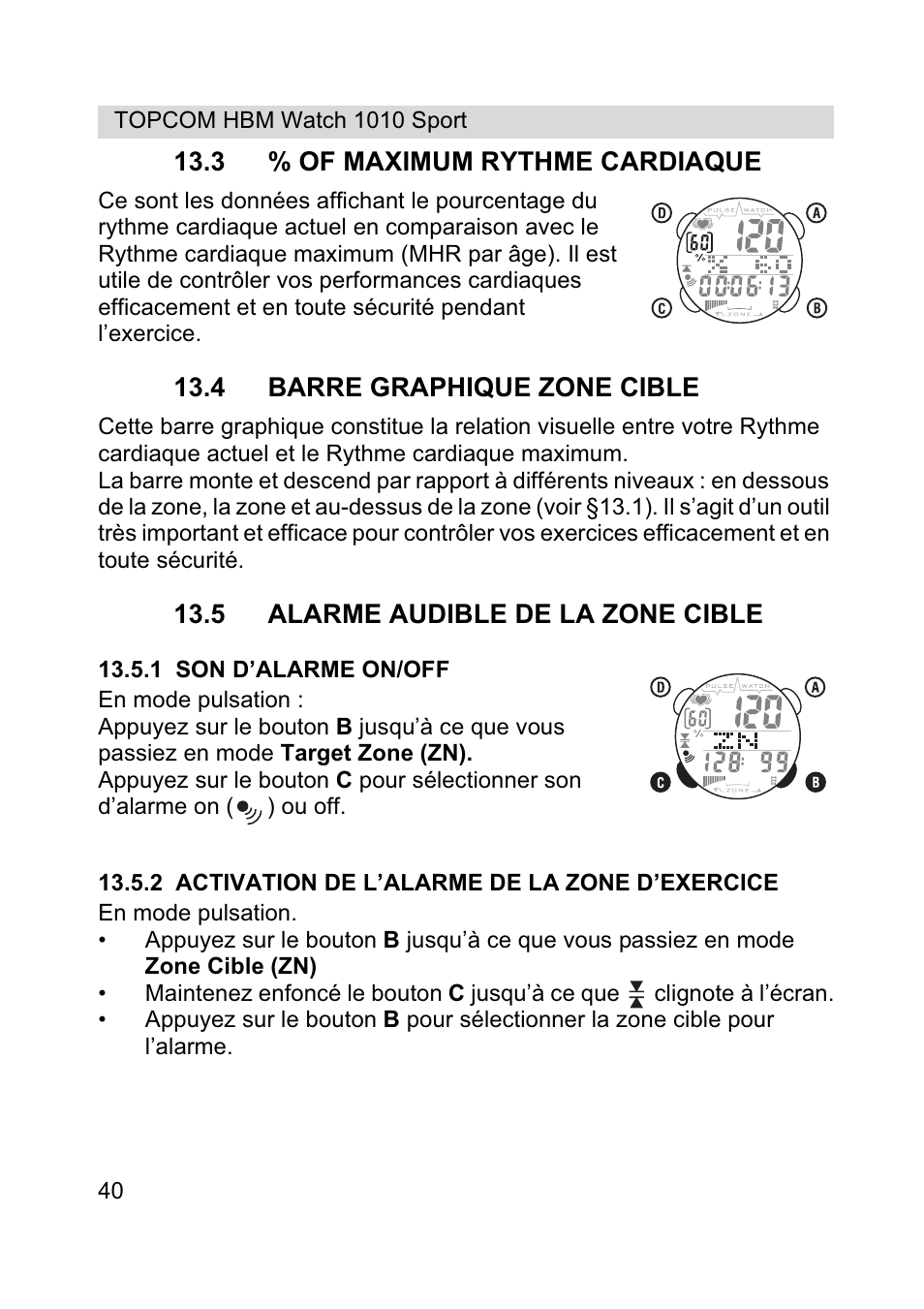 Topcom HBM Watch 1010 Sport User Manual | Page 40 / 132