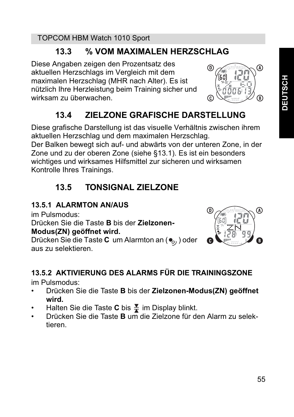 Topcom HBM Watch 1010 Sport User Manual | Page 55 / 132
