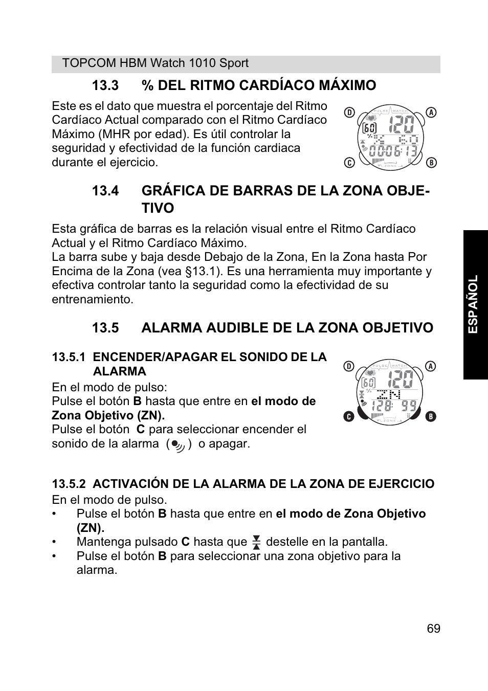 Topcom HBM Watch 1010 Sport User Manual | Page 69 / 132