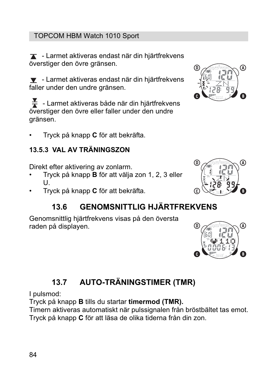 Topcom HBM Watch 1010 Sport User Manual | Page 84 / 132