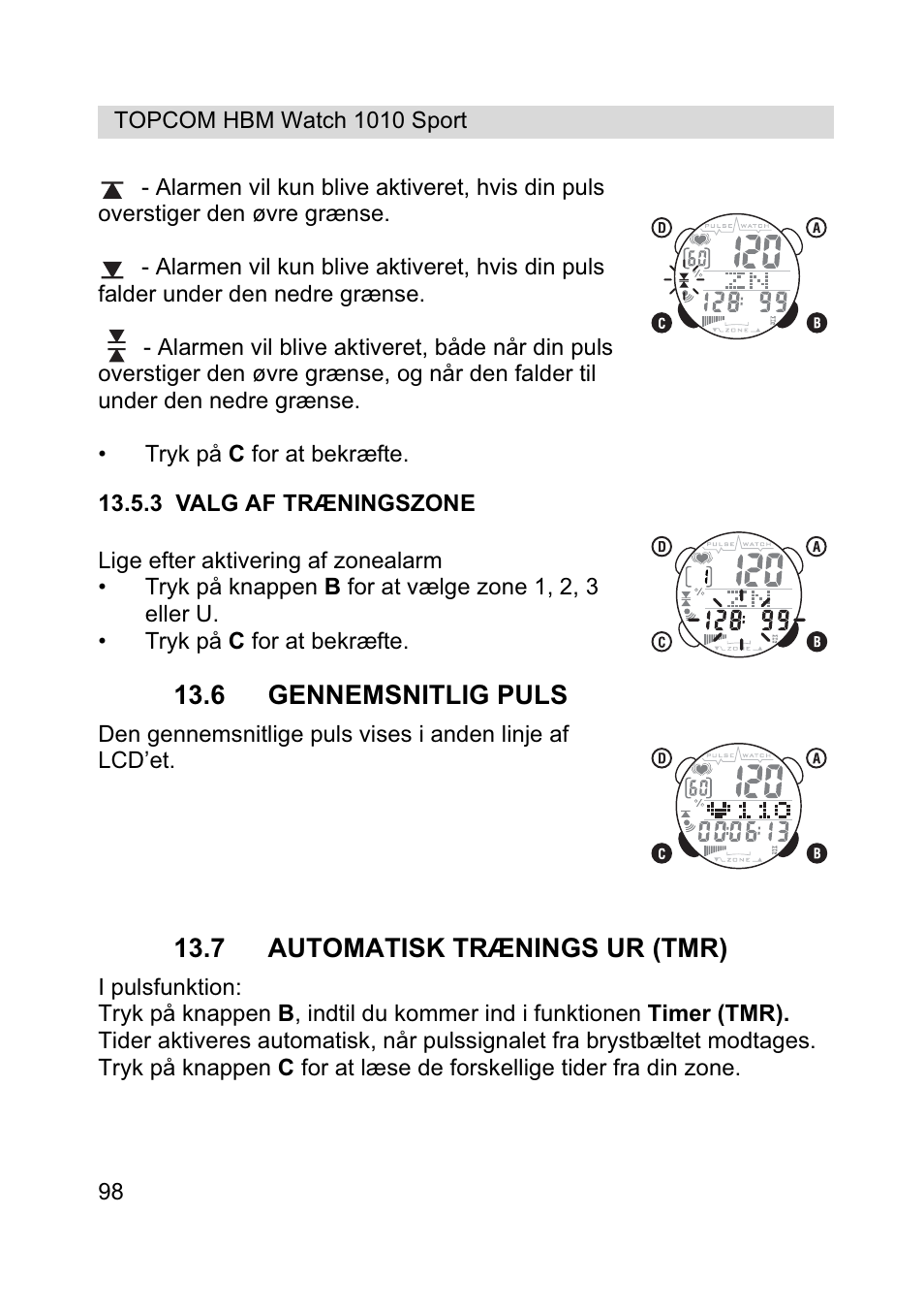Topcom HBM Watch 1010 Sport User Manual | Page 98 / 132