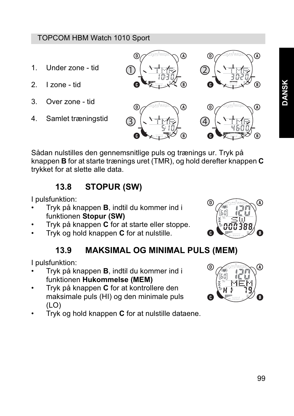 Topcom HBM Watch 1010 Sport User Manual | Page 99 / 132