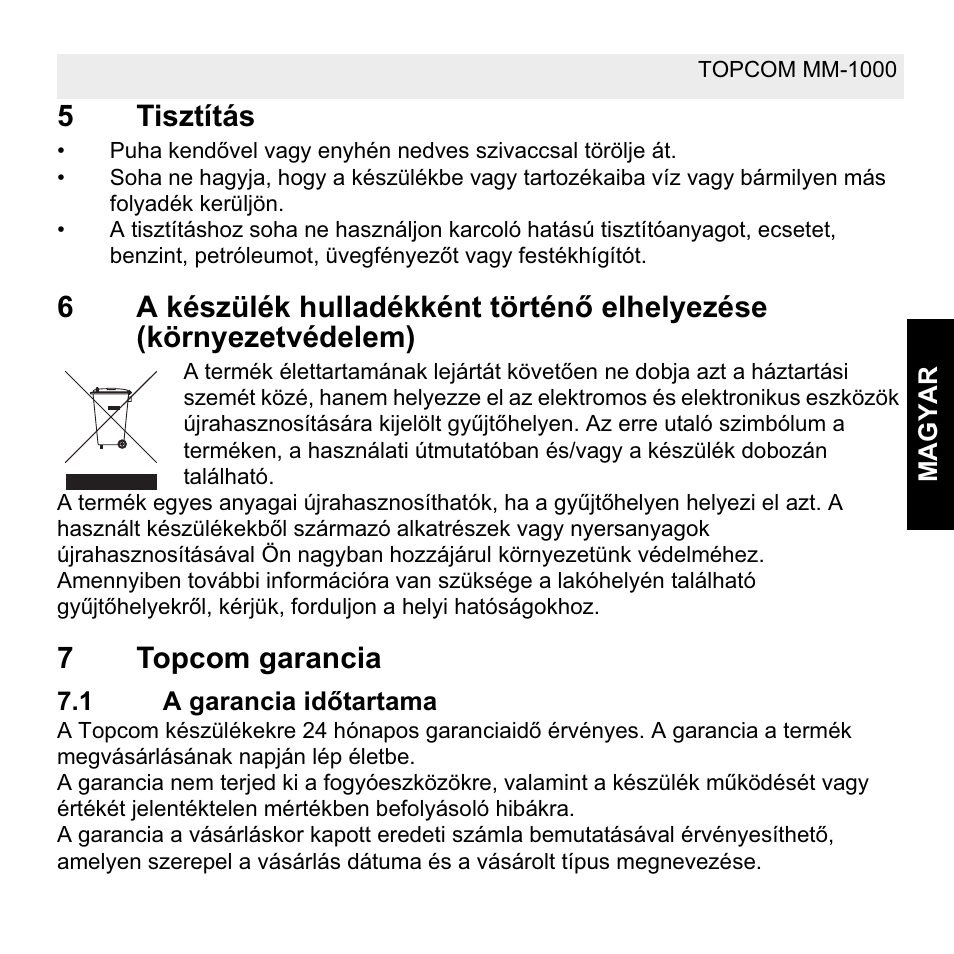 Topcom MM 1000 User Manual | Page 101 / 124