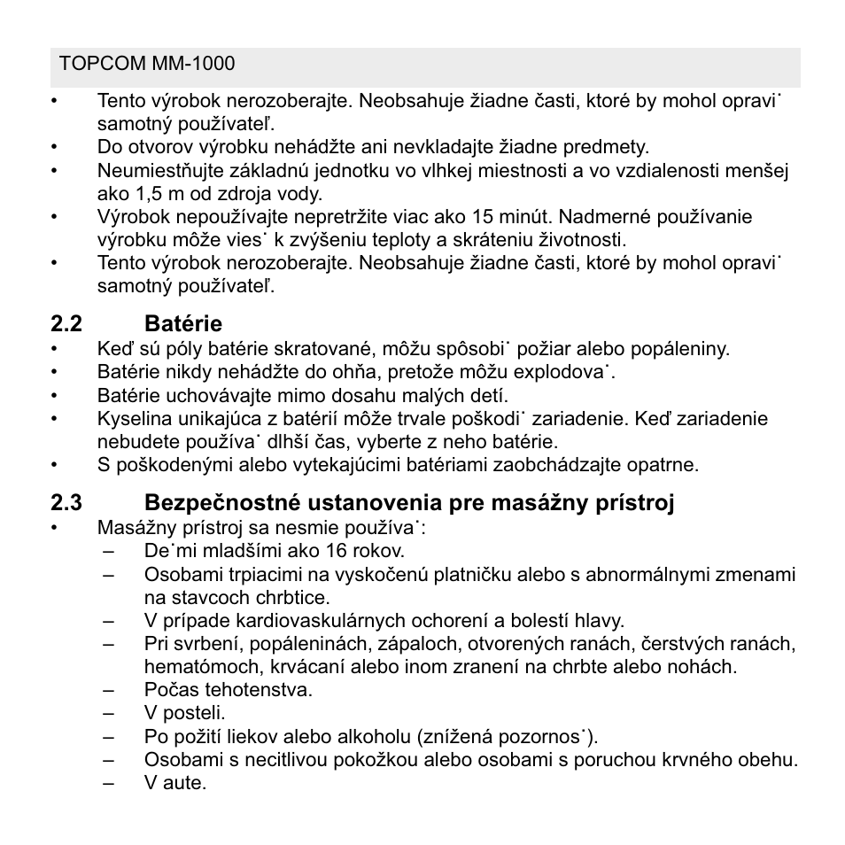 Topcom MM 1000 User Manual | Page 118 / 124
