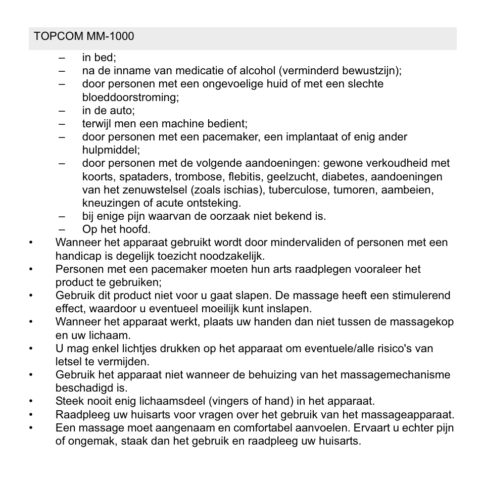 Topcom MM 1000 User Manual | Page 12 / 124