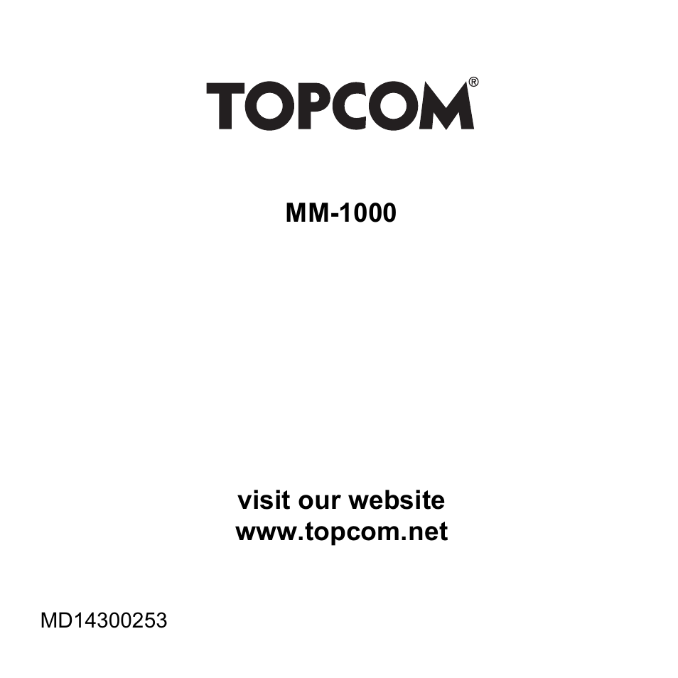 Topcom MM 1000 User Manual | Page 124 / 124