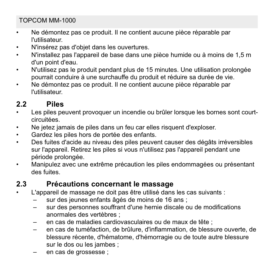 Topcom MM 1000 User Manual | Page 18 / 124