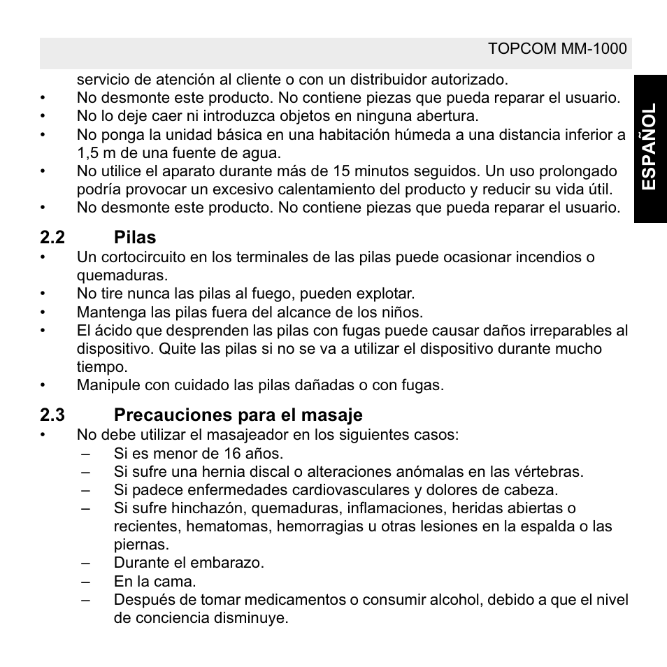 Topcom MM 1000 User Manual | Page 33 / 124