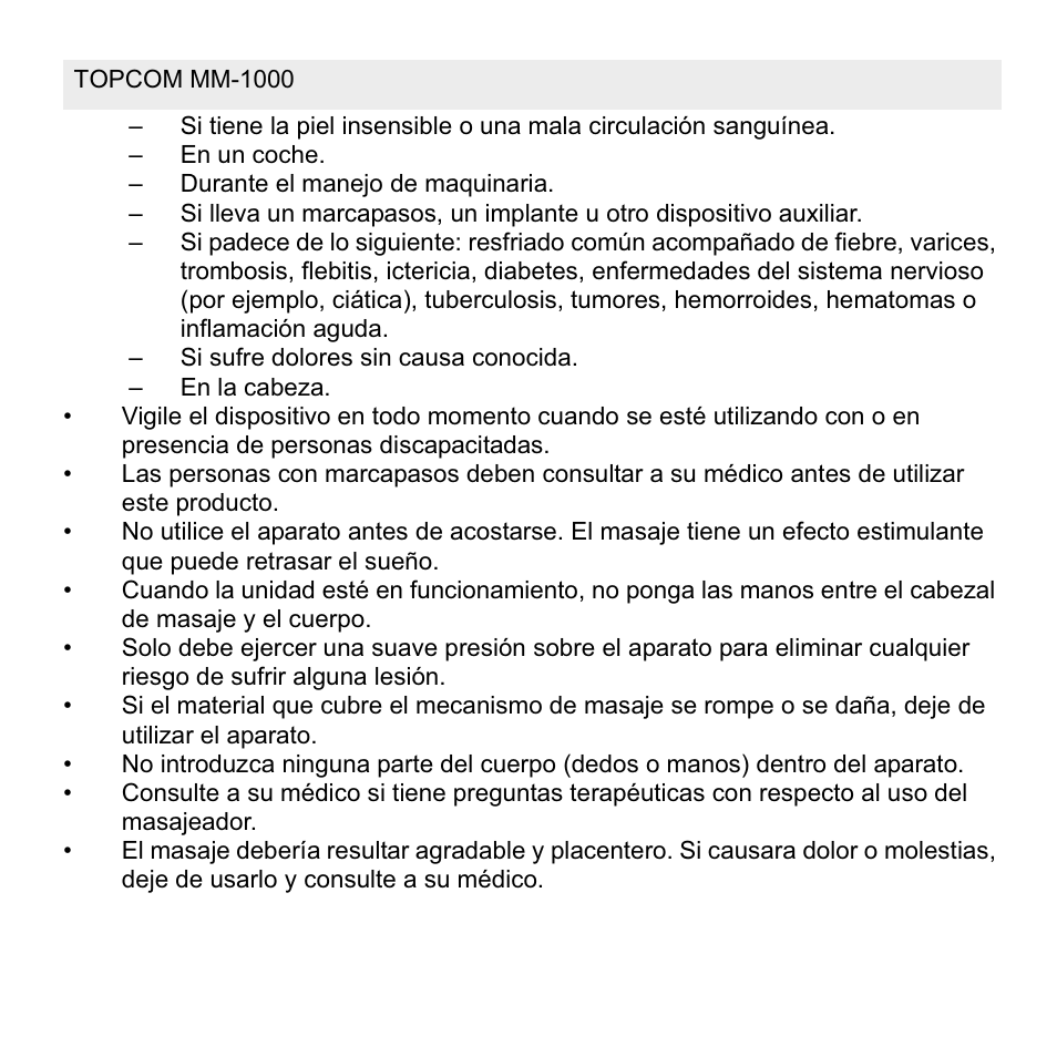 Topcom MM 1000 User Manual | Page 34 / 124