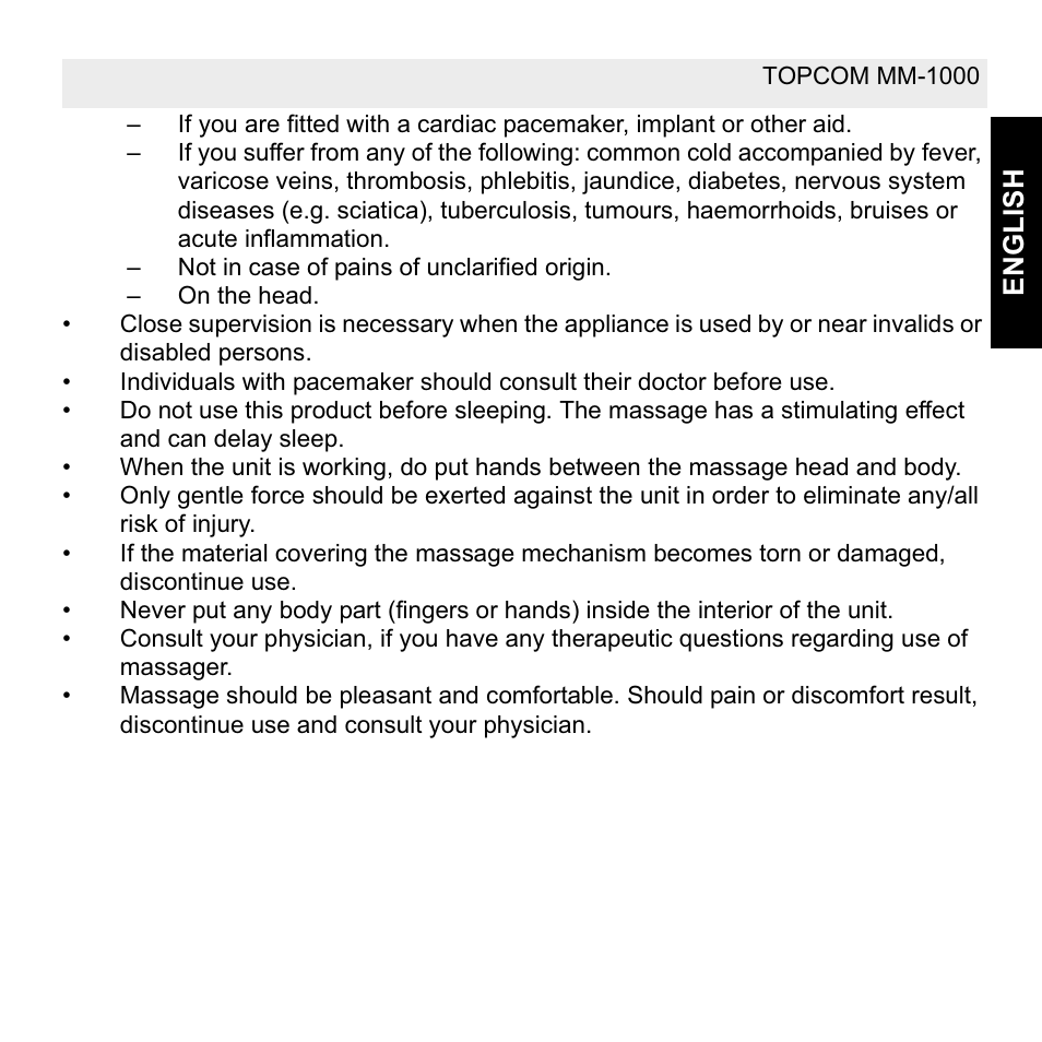 Topcom MM 1000 User Manual | Page 5 / 124