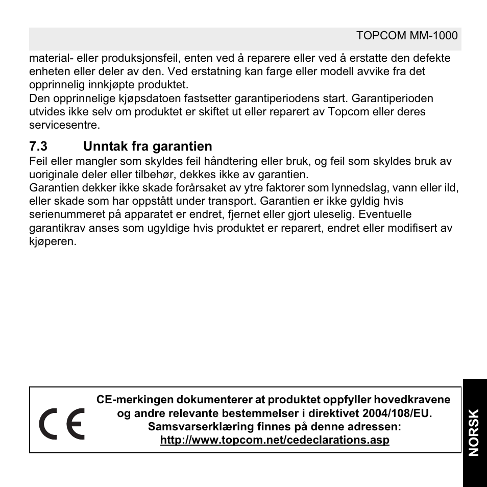 Topcom MM 1000 User Manual | Page 59 / 124