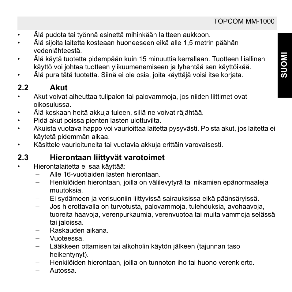 Topcom MM 1000 User Manual | Page 61 / 124