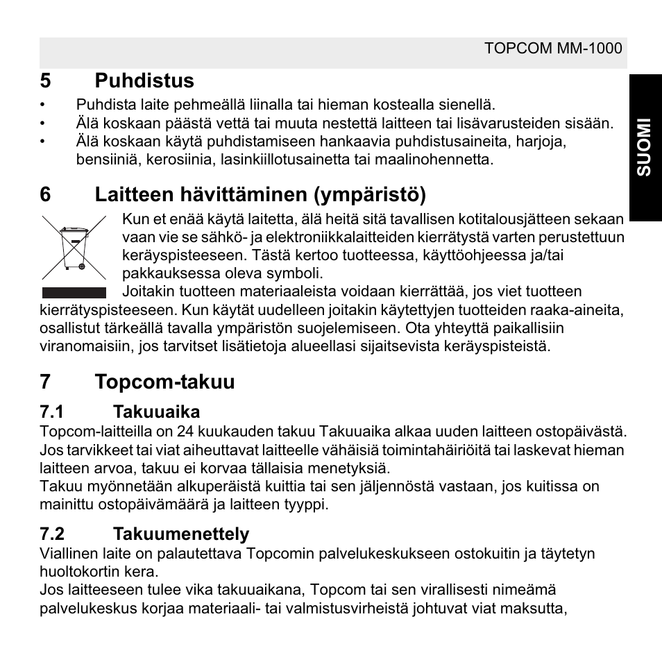 Topcom MM 1000 User Manual | Page 65 / 124