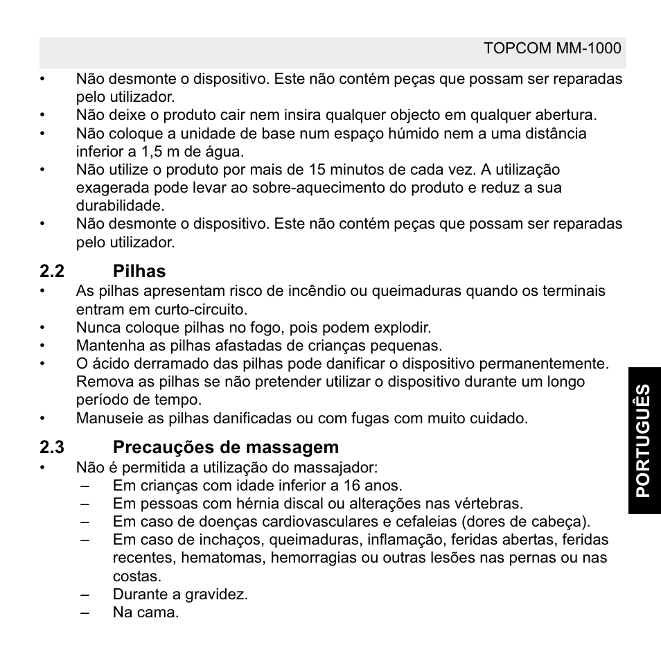 Topcom MM 1000 User Manual | Page 75 / 124