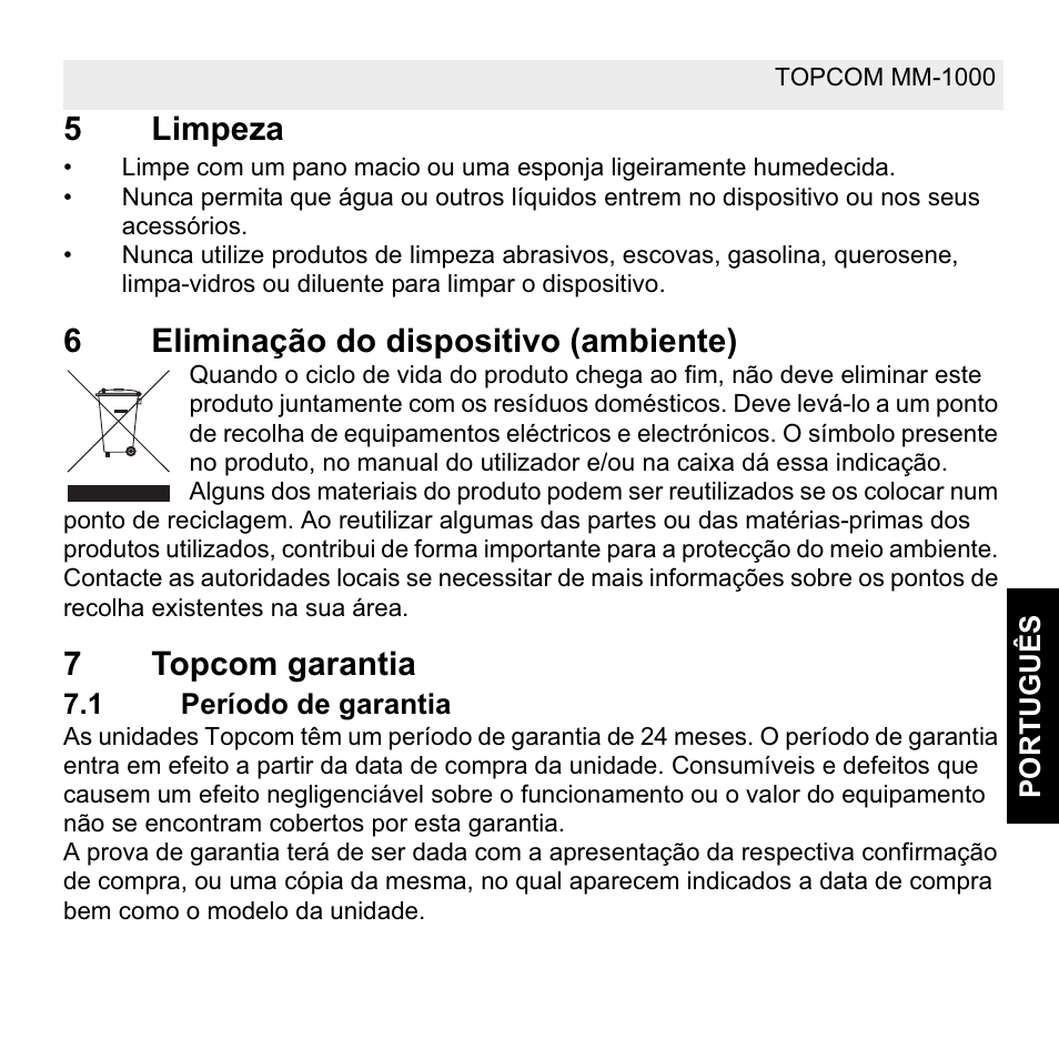 Topcom MM 1000 User Manual | Page 79 / 124