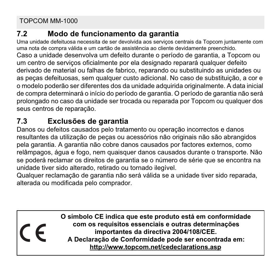 Topcom MM 1000 User Manual | Page 80 / 124