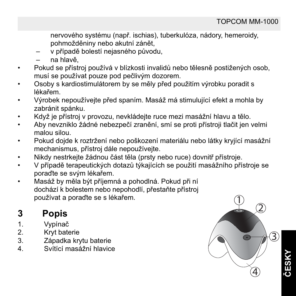 3popis | Topcom MM 1000 User Manual | Page 83 / 124