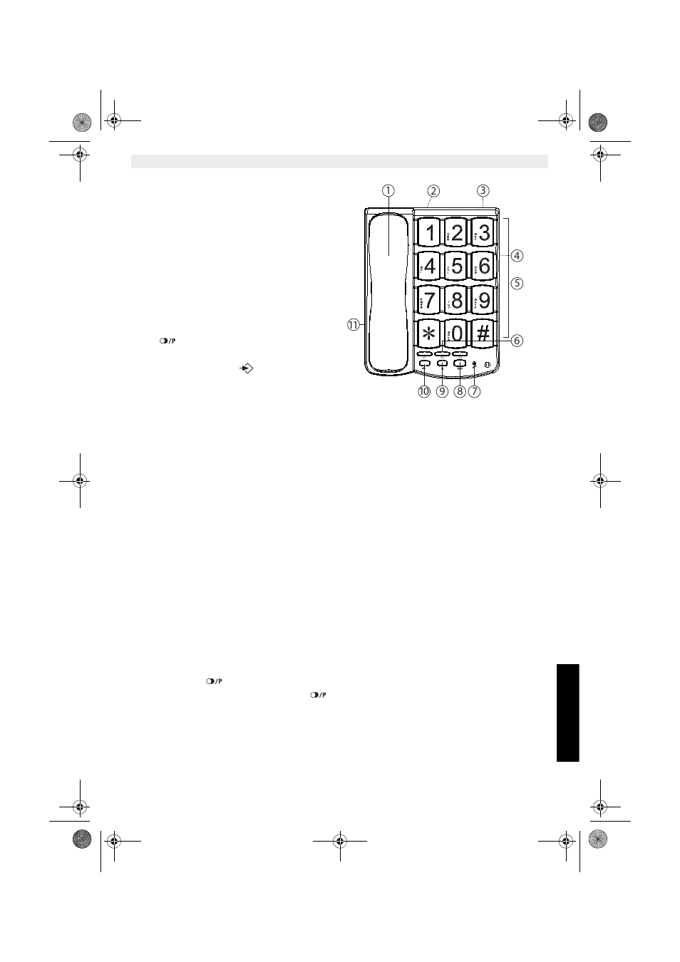 5knappar/lysdioder, 6installera linjesladden, 7komma igång 7.1 ringa ett telefonsamtal | 2 handenhetens volym, 3 återuppringning av senaste numret | Topcom SOLOGIC T101 User Manual | Page 29 / 80