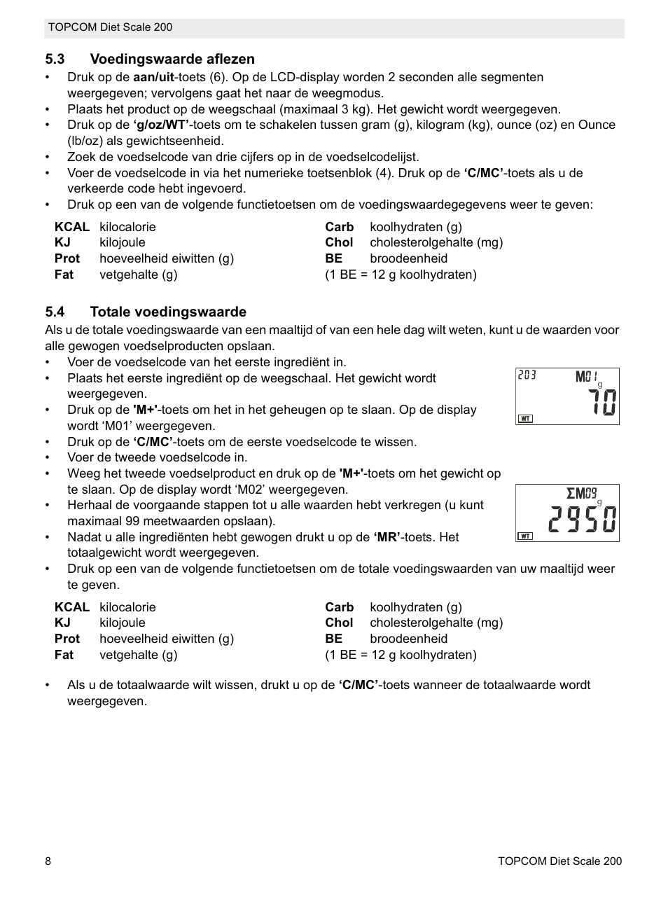 Topcom DIET SCALE 200 User Manual | Page 10 / 88