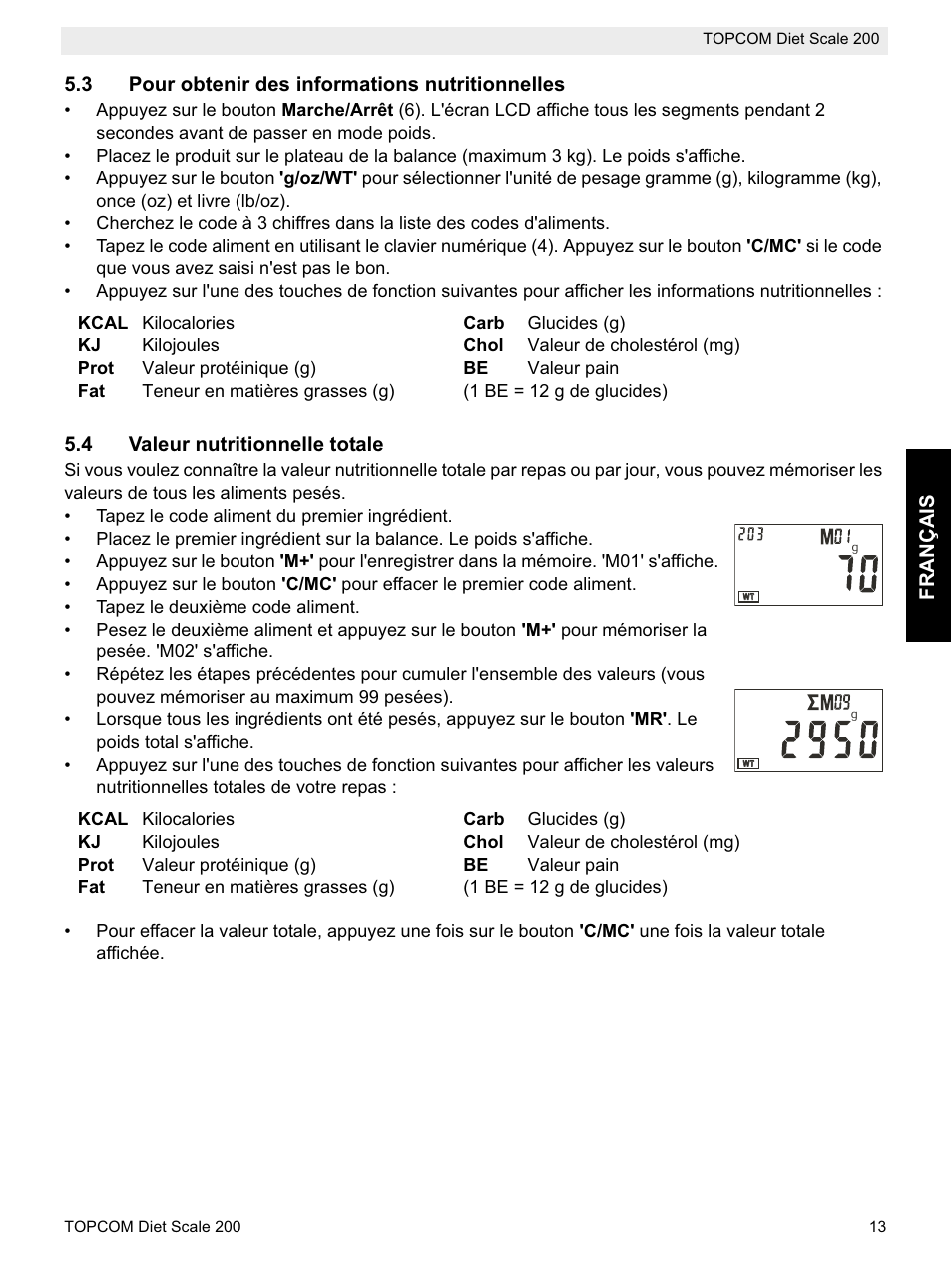 Topcom DIET SCALE 200 User Manual | Page 15 / 88