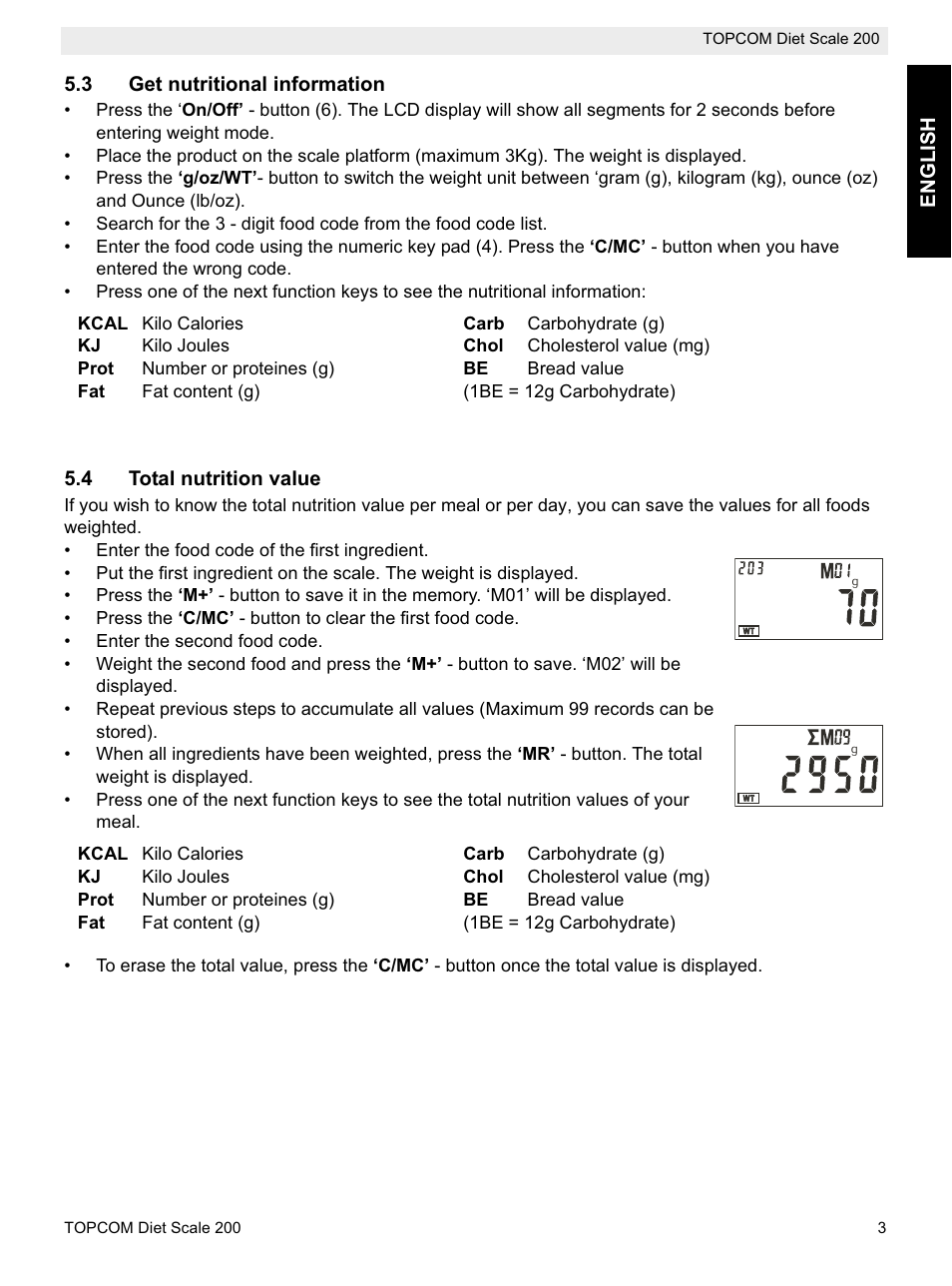 Topcom DIET SCALE 200 User Manual | Page 5 / 88