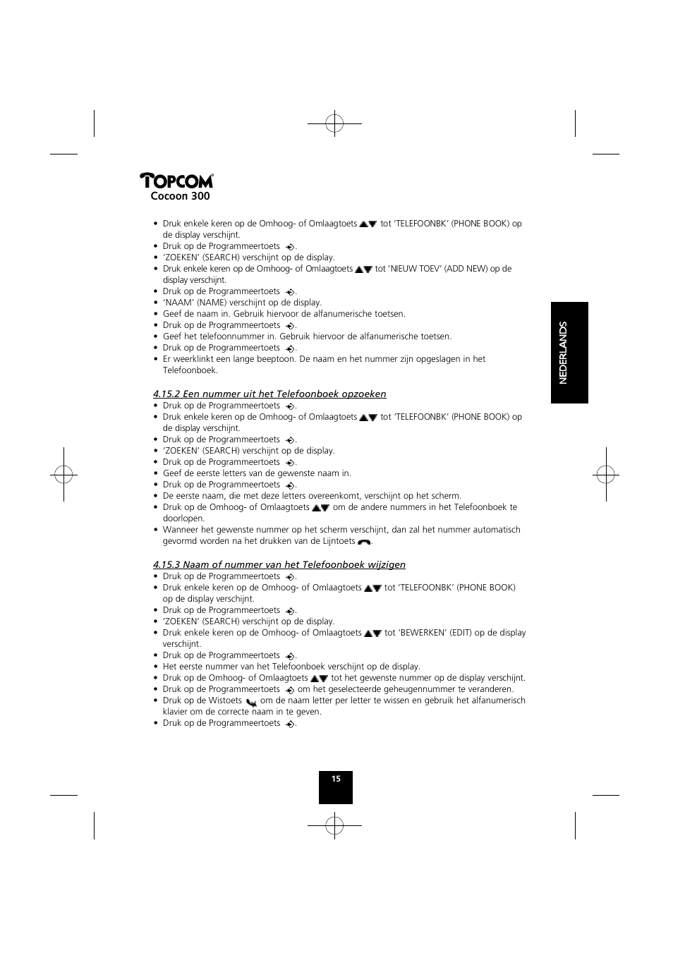 Cocoon 300 | Topcom COCOON 300 User Manual | Page 14 / 95