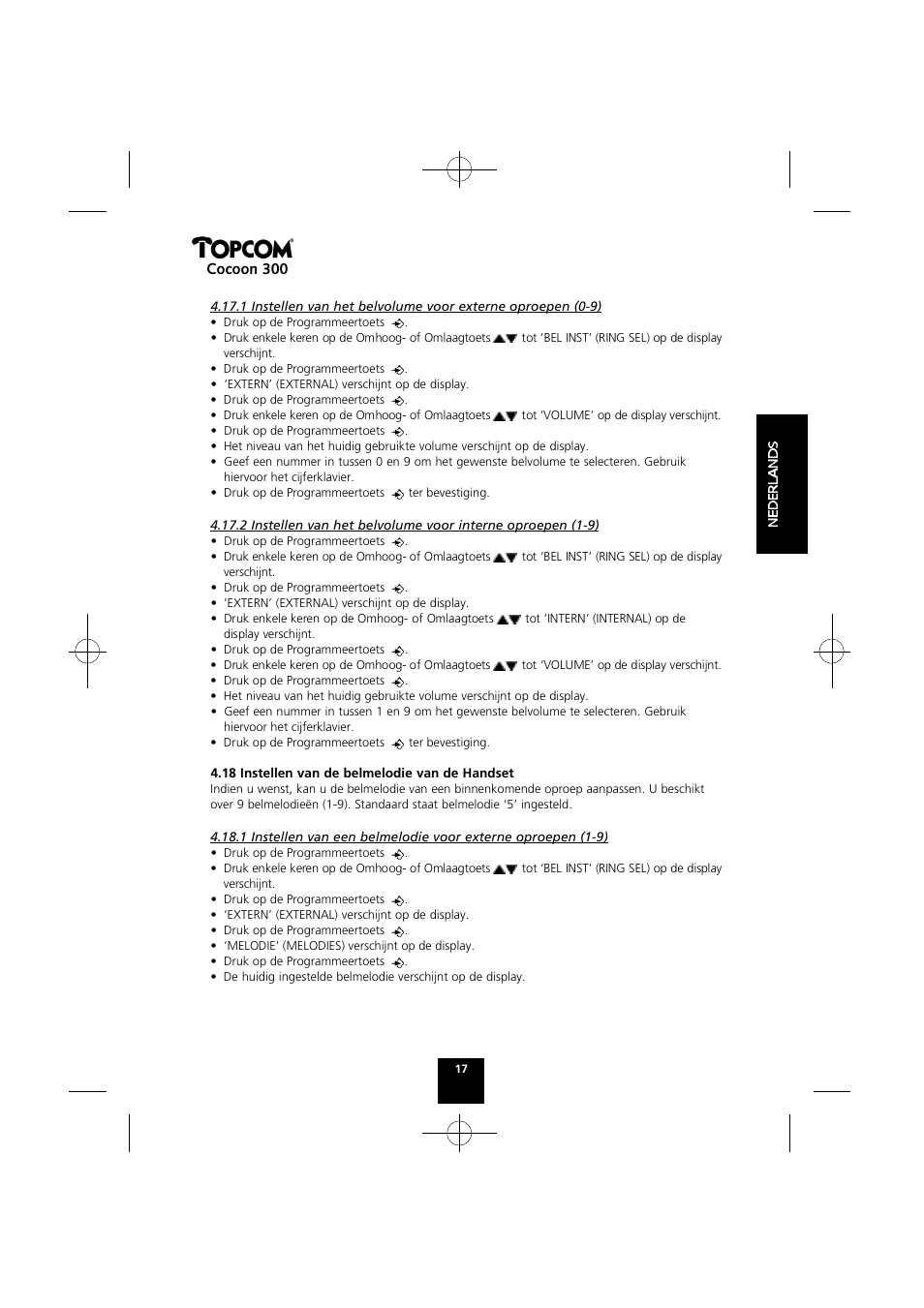 Cocoon 300 | Topcom COCOON 300 User Manual | Page 16 / 95