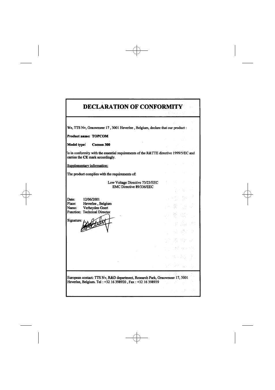 Topcom COCOON 300 User Manual | Page 2 / 95