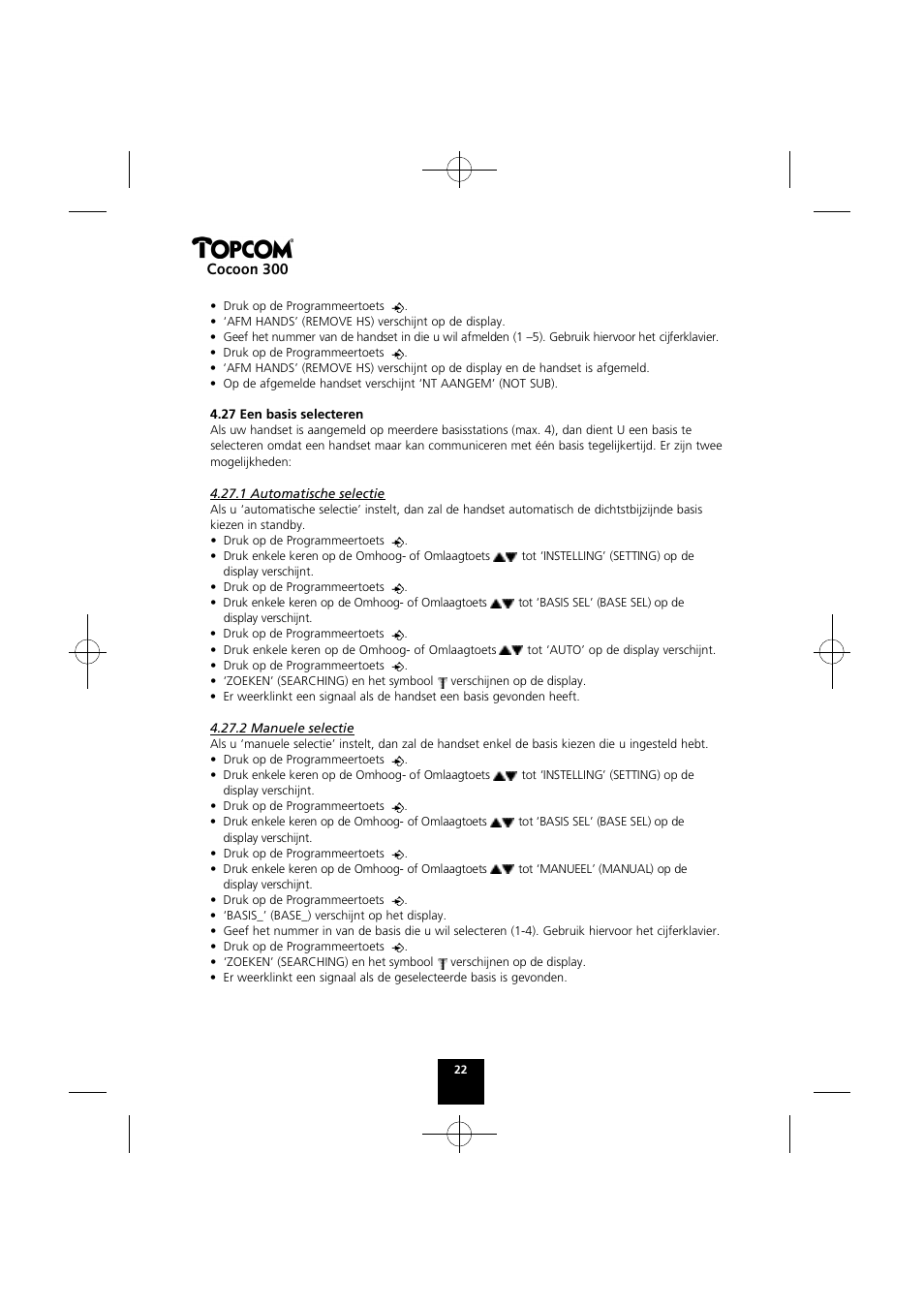 Cocoon 300 | Topcom COCOON 300 User Manual | Page 21 / 95
