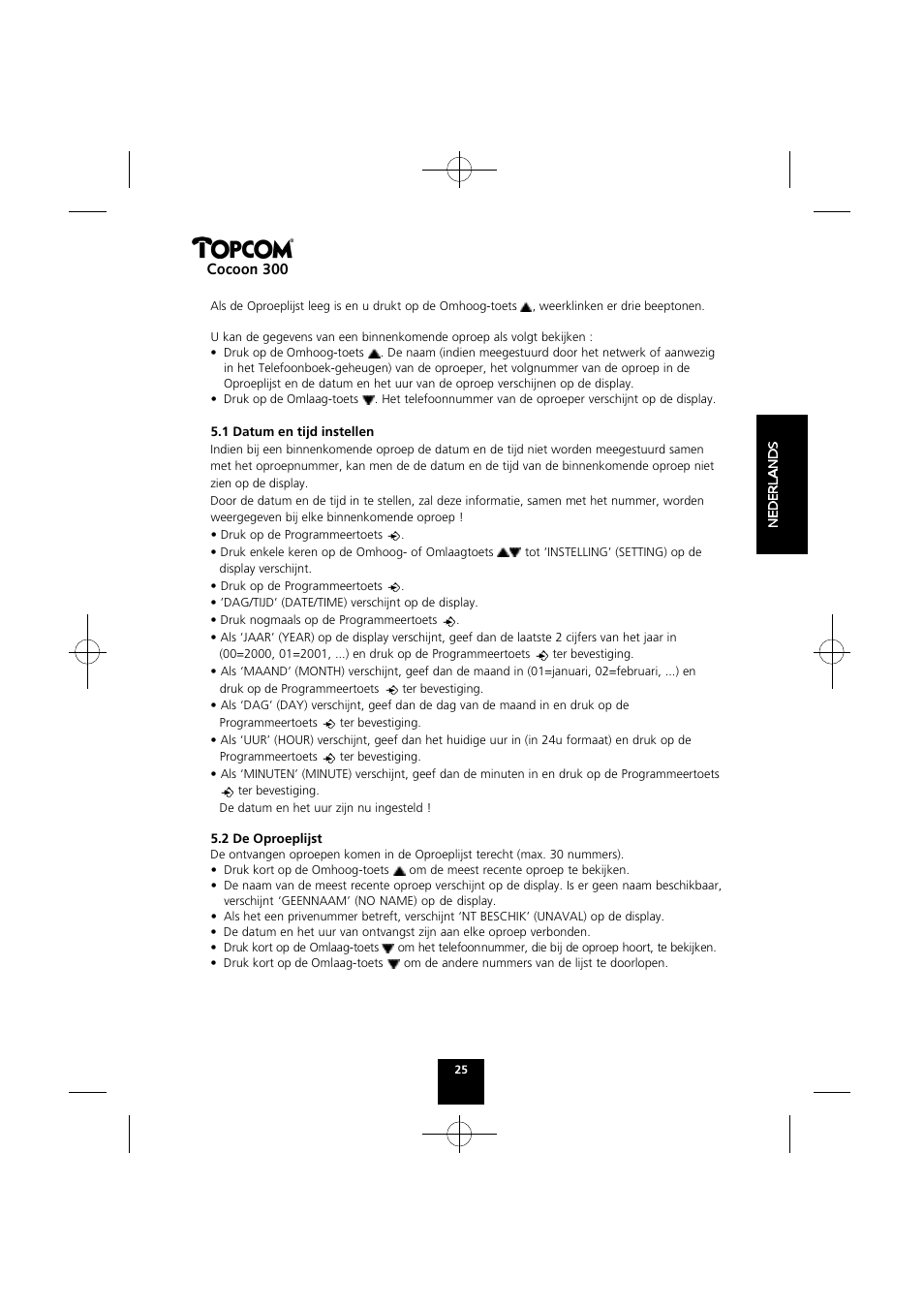 Cocoon 300 | Topcom COCOON 300 User Manual | Page 24 / 95