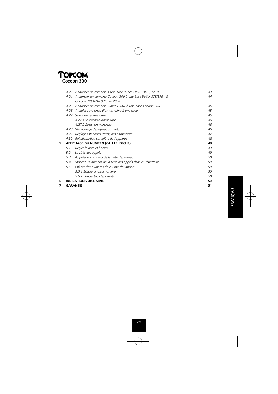 Cocoon 300 | Topcom COCOON 300 User Manual | Page 28 / 95