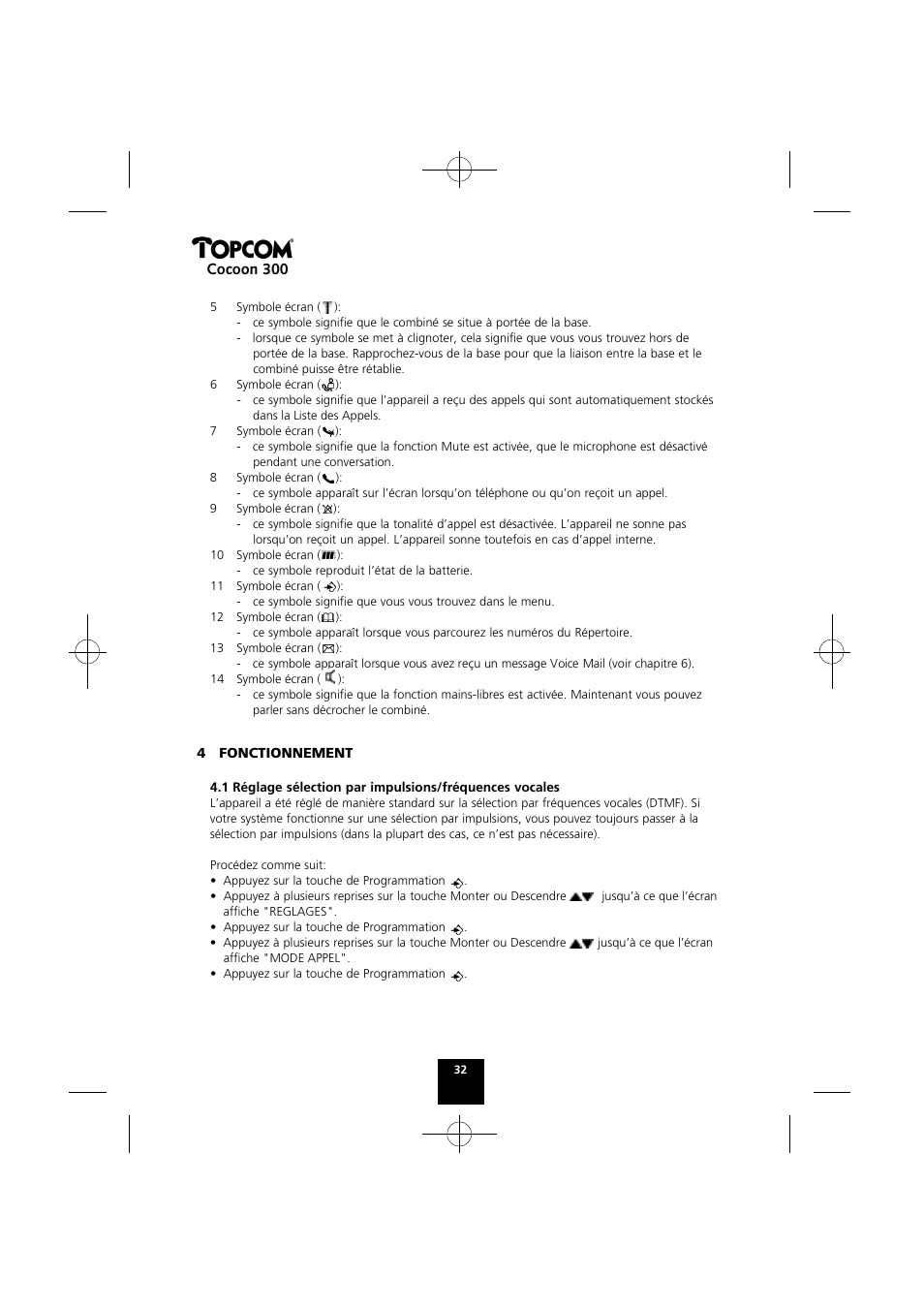 Cocoon 300 | Topcom COCOON 300 User Manual | Page 31 / 95