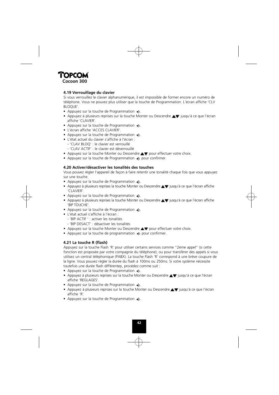 Cocoon 300 | Topcom COCOON 300 User Manual | Page 41 / 95