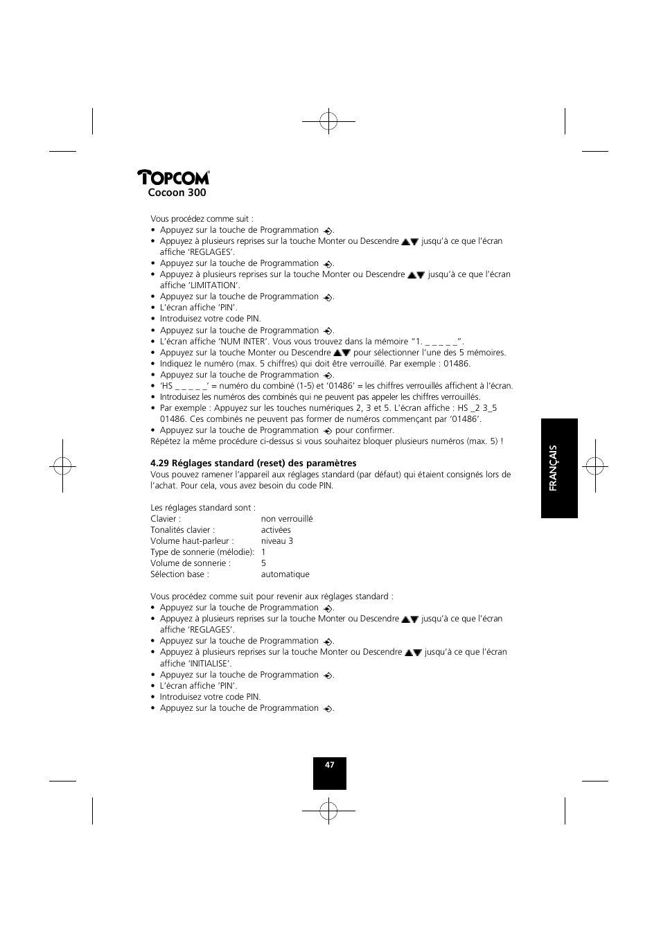 Cocoon 300 | Topcom COCOON 300 User Manual | Page 46 / 95