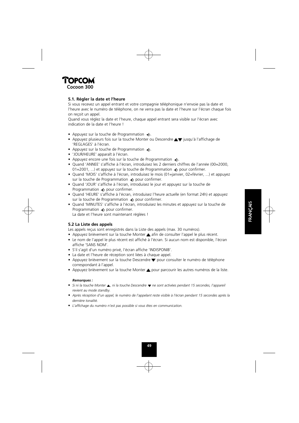 Cocoon 300 | Topcom COCOON 300 User Manual | Page 48 / 95