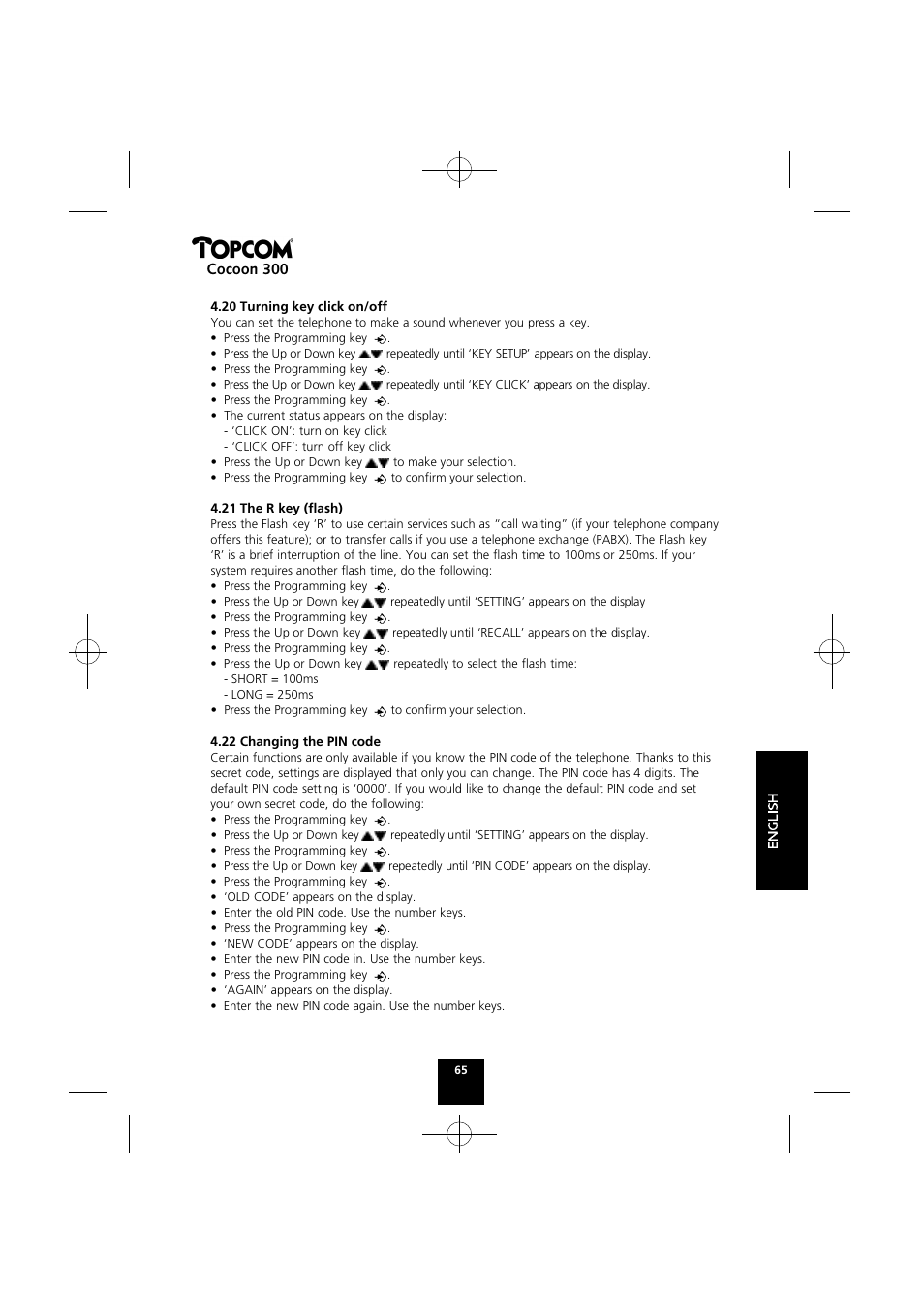 Cocoon 300 | Topcom COCOON 300 User Manual | Page 64 / 95