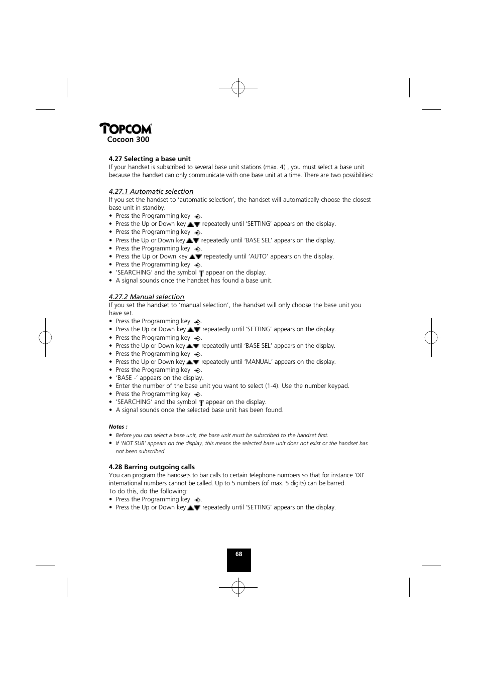Cocoon 300 | Topcom COCOON 300 User Manual | Page 67 / 95