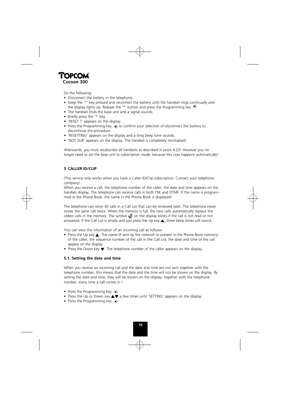 Cocoon 300 | Topcom COCOON 300 User Manual | Page 69 / 95