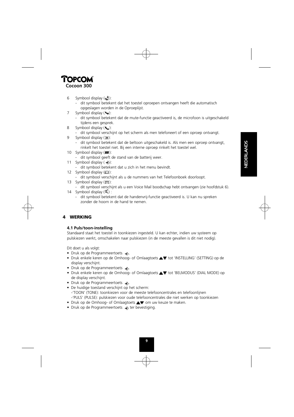 Cocoon 300 | Topcom COCOON 300 User Manual | Page 8 / 95